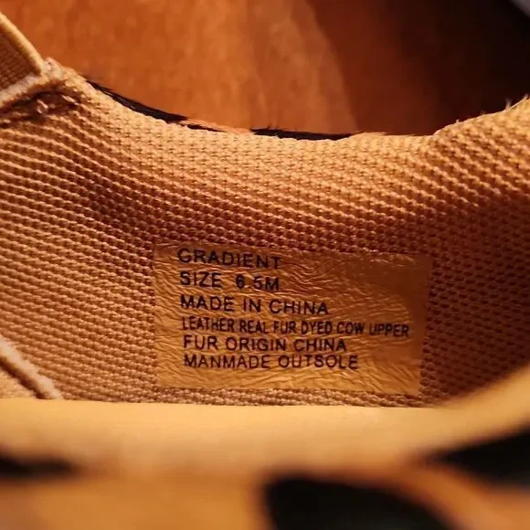 Coconuts by Matisse, 6.5, Leather Fur Leopard Animal Print Slip On Sneaker Flats - Picture 7 of 9